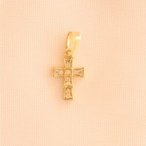 White cross necklace